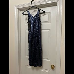 Do + Be sequin dress size xs dark blue new with tag